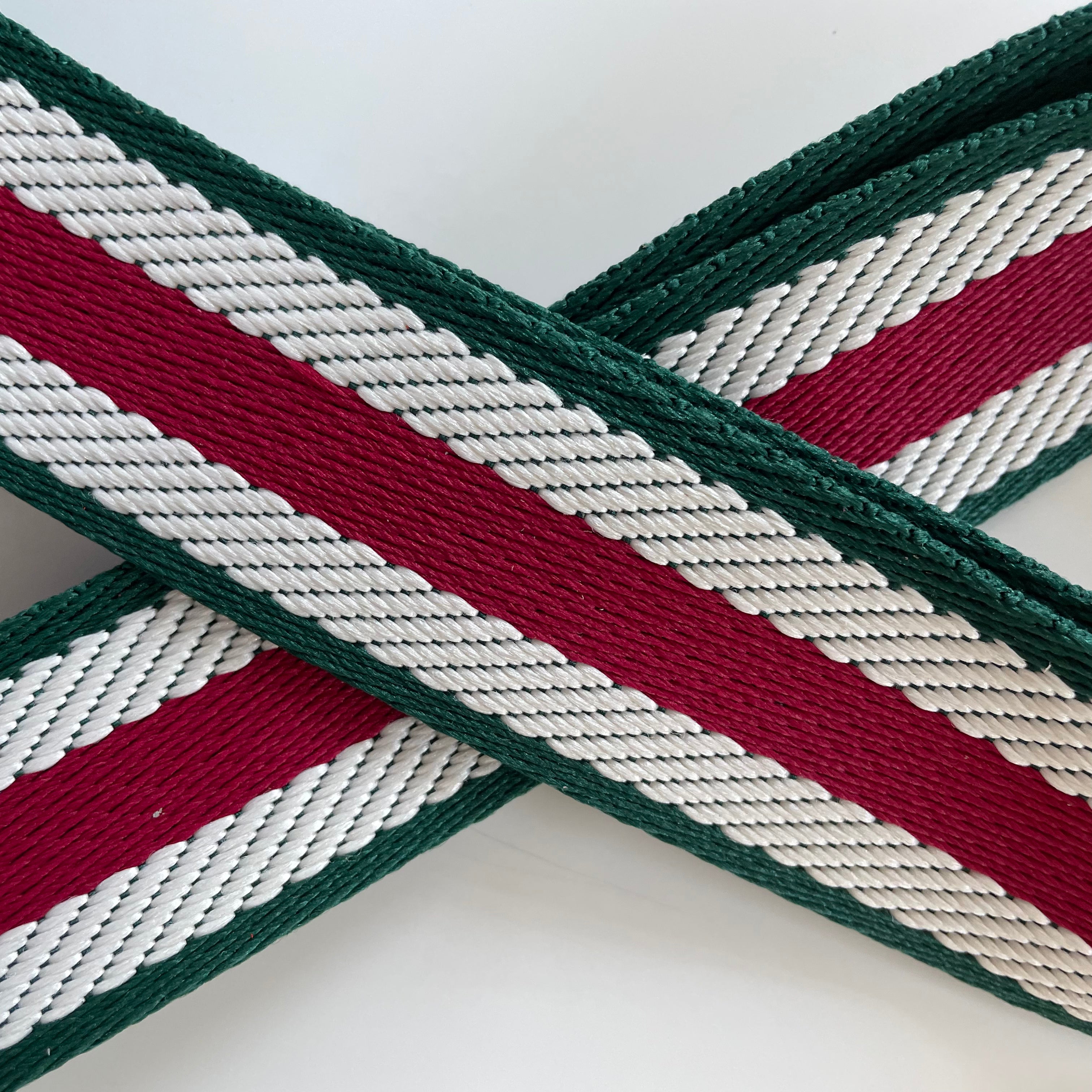 Gurtband grün/weiß/rot – Stilstück.de Taschen Manufaktur